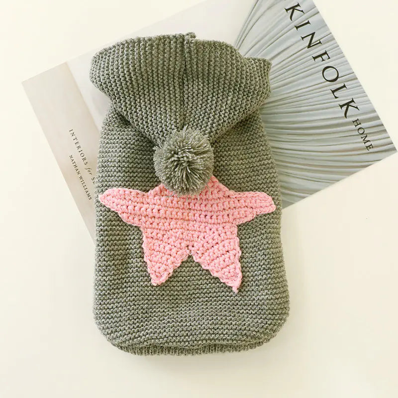 Autumn Winter Sweater for Dogs and Cats with Stars