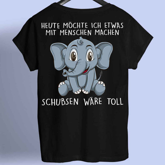 Elephant Shirt Unisex Back Printed Short Sleeve