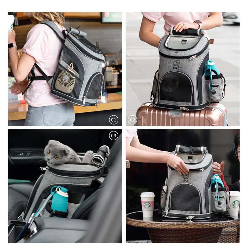 Breathable Pet Backpack for Cats and Small Pets