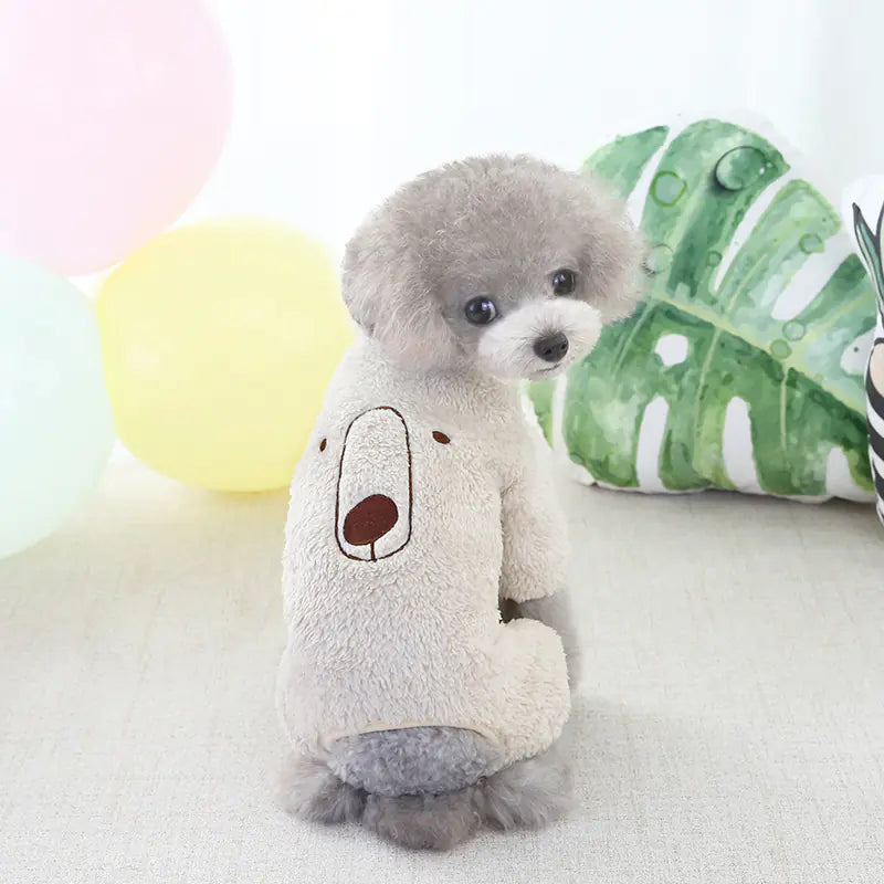 "Simple and Warm Four-Leg Bear Sweater for Pets"