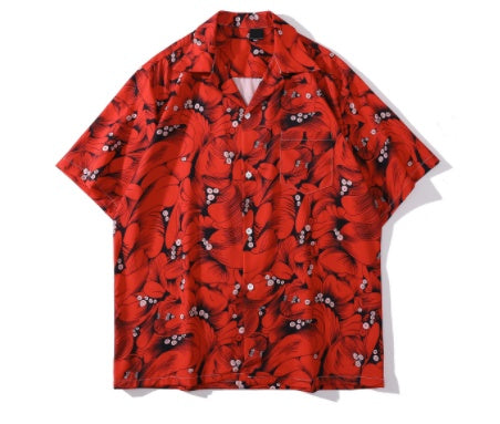Colorful Print Shirt Unisex Loose Rock