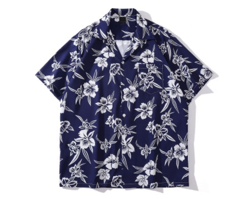 Colorful Print Shirt Unisex Loose Rock